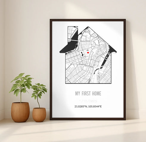 Personalized New Home Map Canvas - Customizer