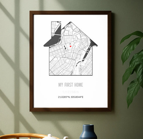 Personalized New Home Map Canvas - Customizer