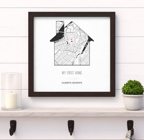 Personalized New Home Map Canvas - Customizer