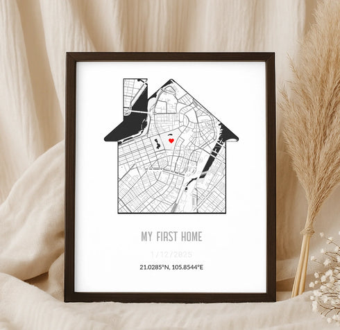Personalized New Home Map Canvas - Customizer