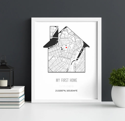 Personalized New Home Map Canvas - Customizer