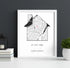 Personalized New Home Map Canvas - Customizer