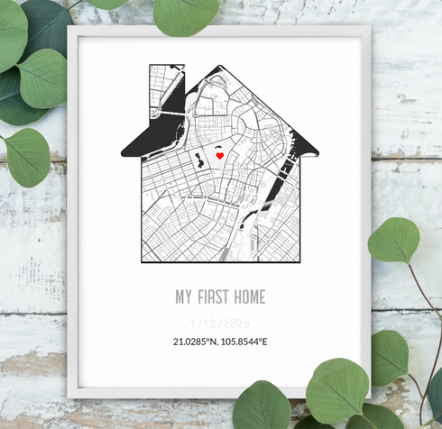 Personalized New Home Map Canvas - Customizer