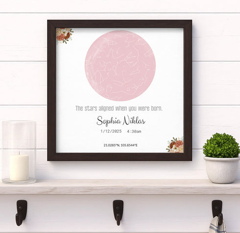 Personalized Baby Star Map Canvas - Customizer