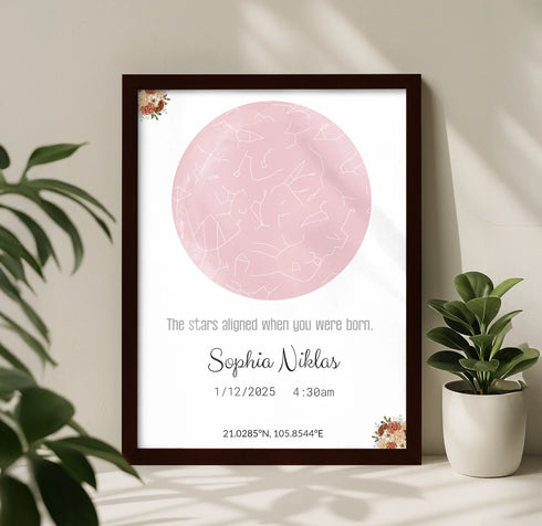 Personalized Baby Star Map Canvas - Customizer