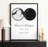 Personalized Land & Star Proposal Spot Map Print - Customizer