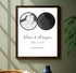 Personalized Land & Star Proposal Spot Map Print - Customizer