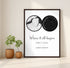 Personalized Land & Star Proposal Spot Map Print - Customizer