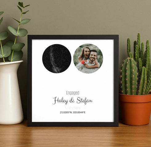 Personalized Coordinates Map Print – Star Map Combo - Customizer