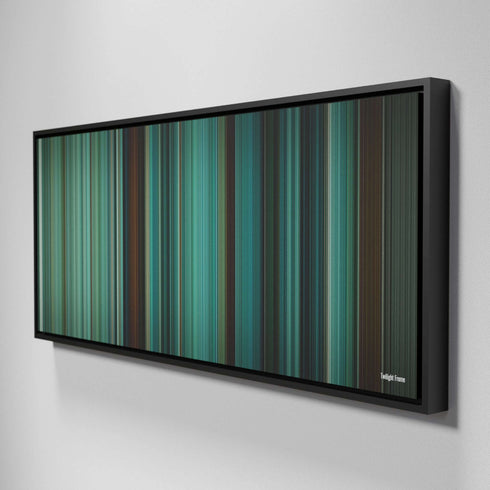 Side view of Framed Buff's of Twilight Frome on the wall