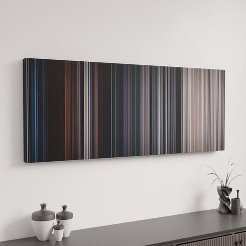The Avengers canvas art in modern interior - movie color palette
