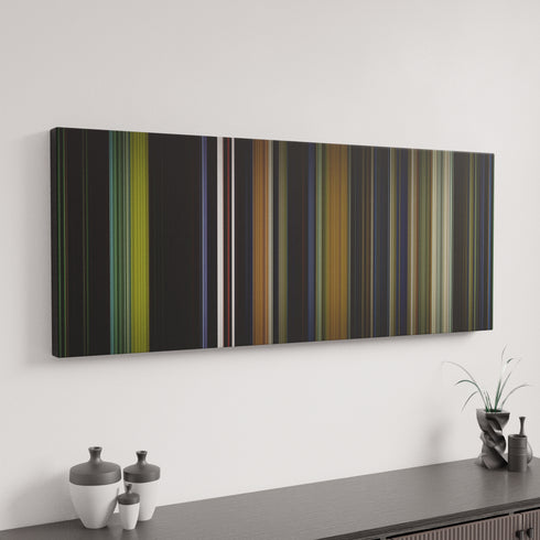 The Matrix canvas art in modern interior - movie color palette