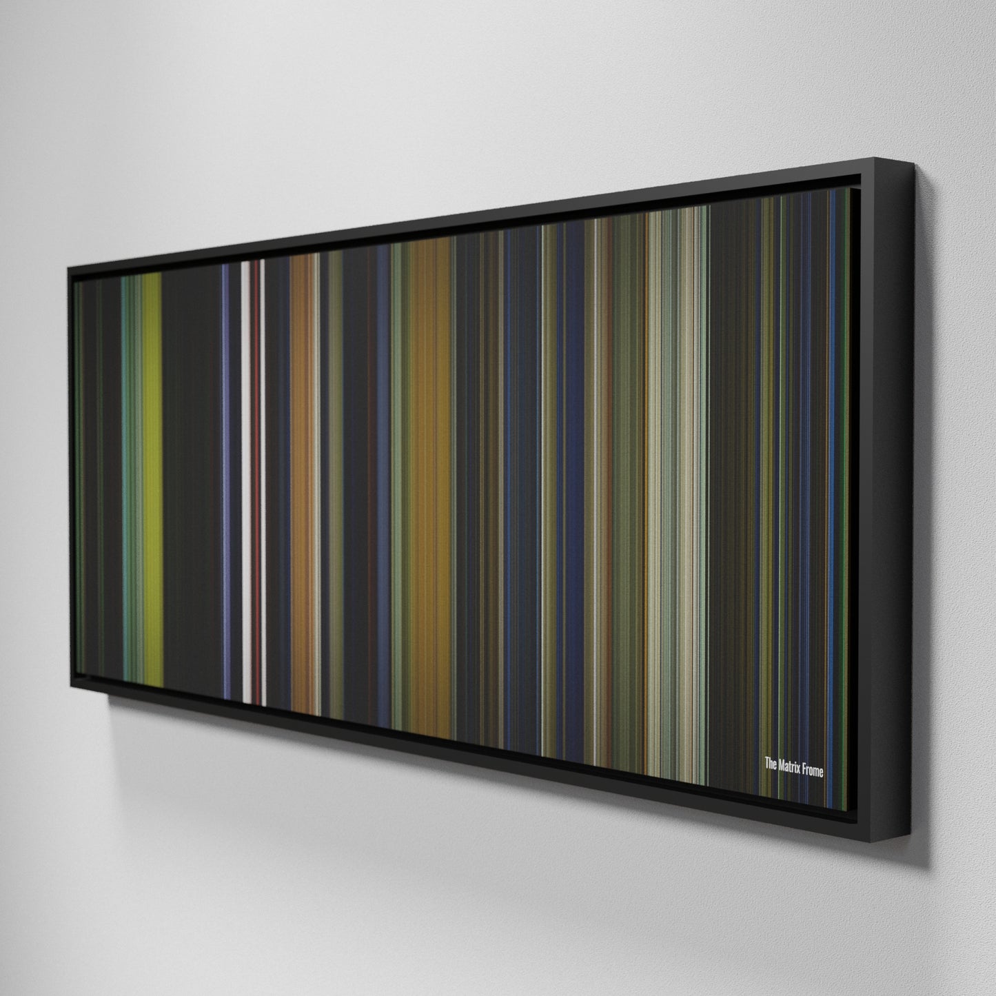 Side view of Framed Buff's of The Matrix Frome on the wall