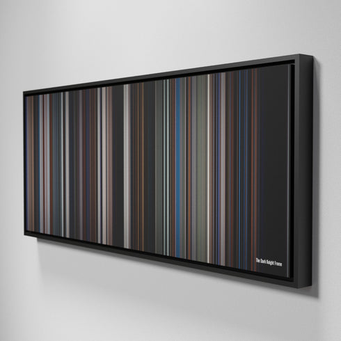 Side view of Framed Buff's of The Dark Knight Frome on the wall