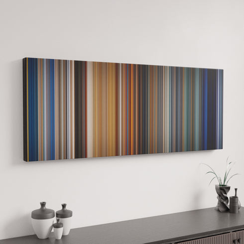 Titanic canvas art in modern interior - movie color palette