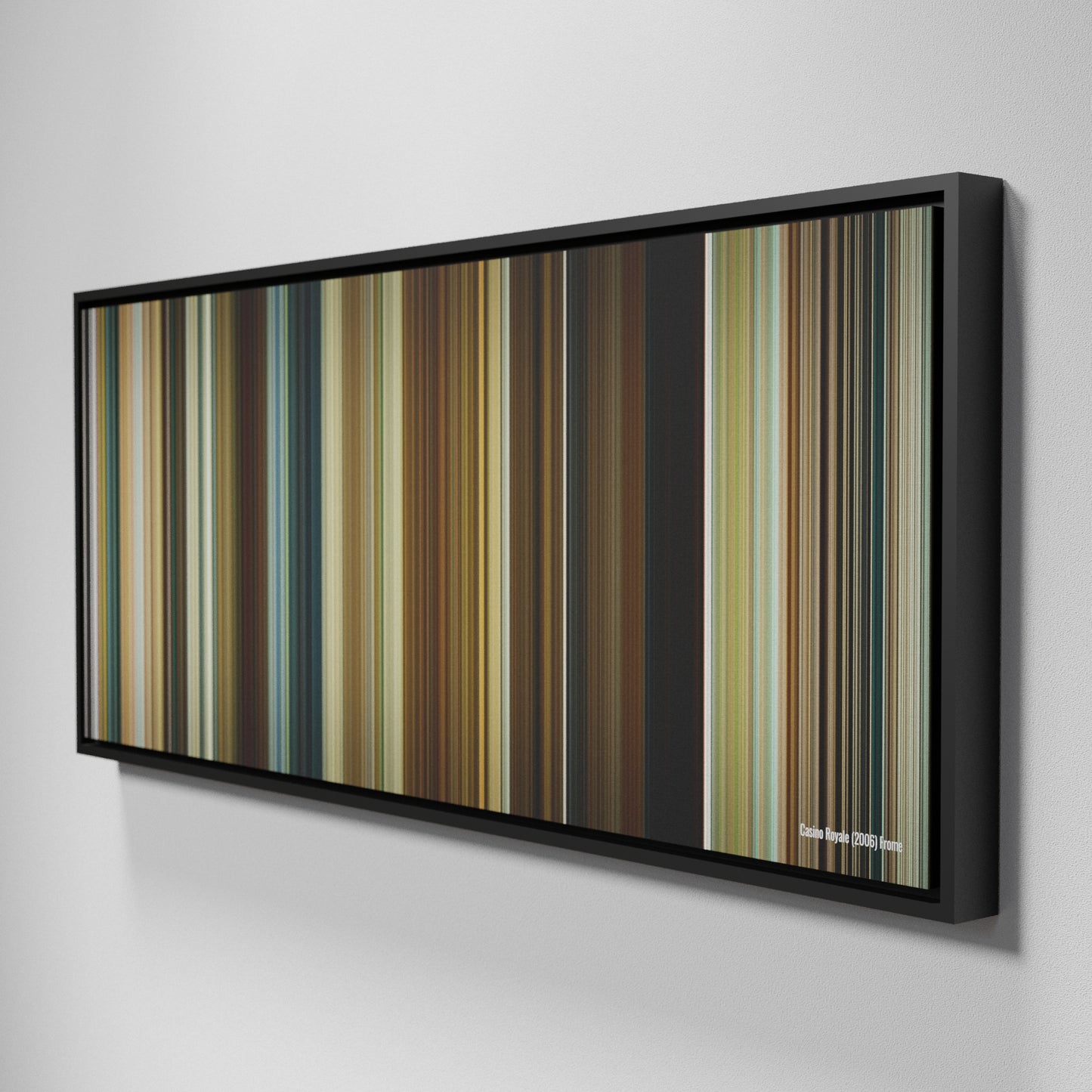 Side view of Framed Buff's of Casino Royale Frome on the wall