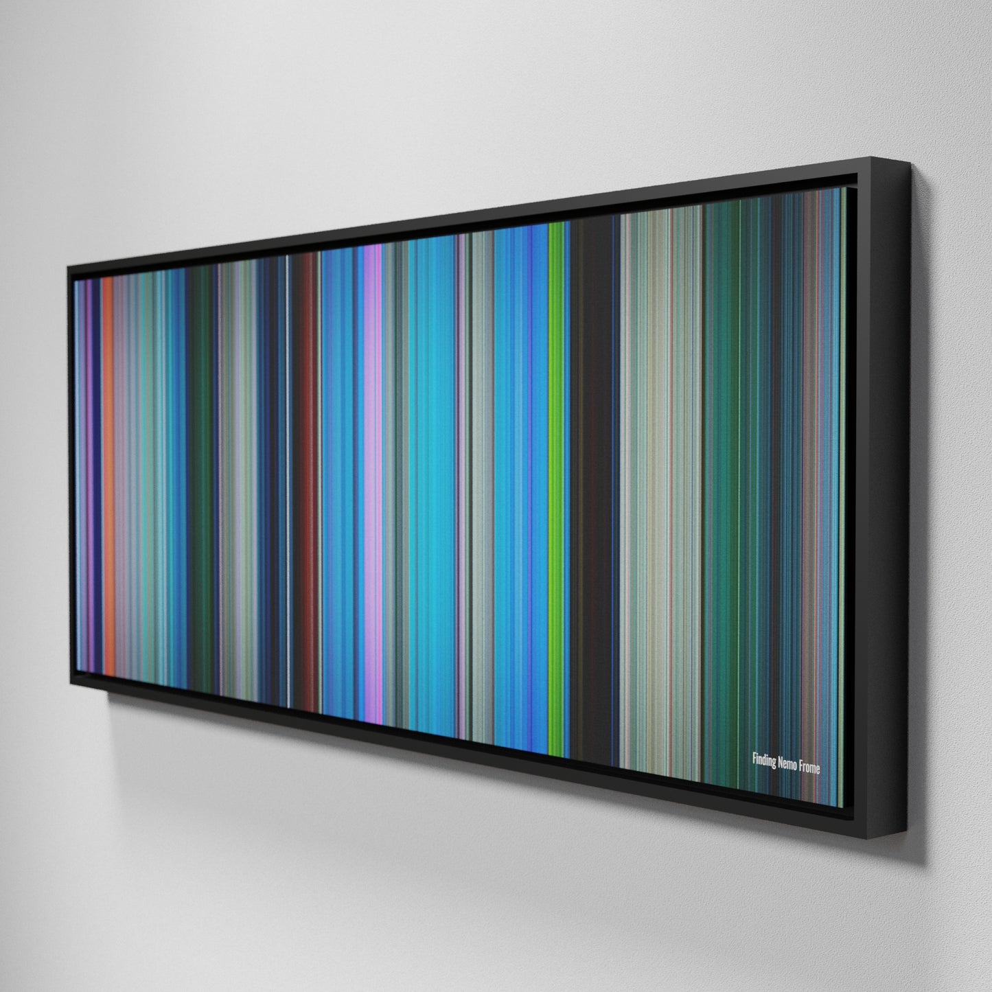 Side view of Framed Buff's of Finding Nemo Frome on the wall