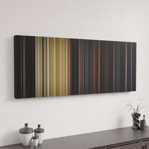 Halloween canvas art in modern interior - movie color palette