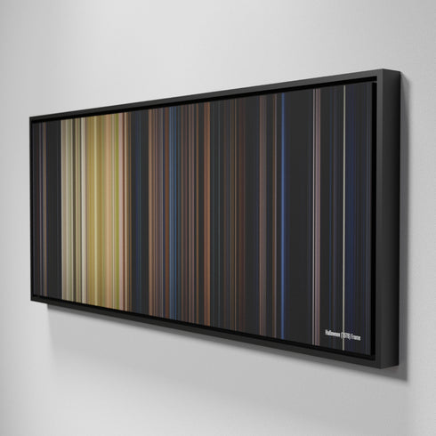 Side view of Framed Buff's of Halloween Frome on the wall