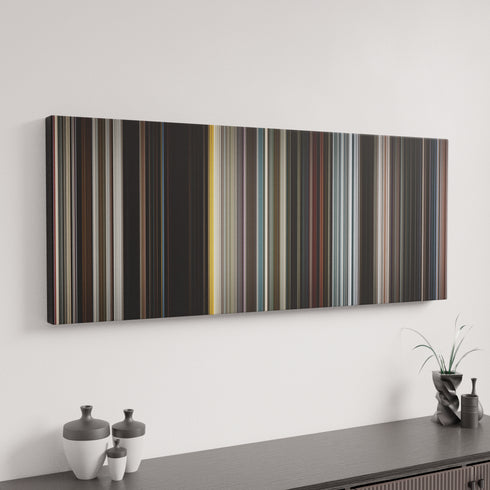 Iron Man canvas art in modern interior - movie color palette