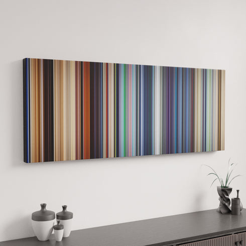 WALL·E canvas art in modern interior - movie color palette