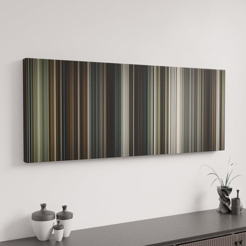 Interstellar canvas art in modern interior - movie color palette