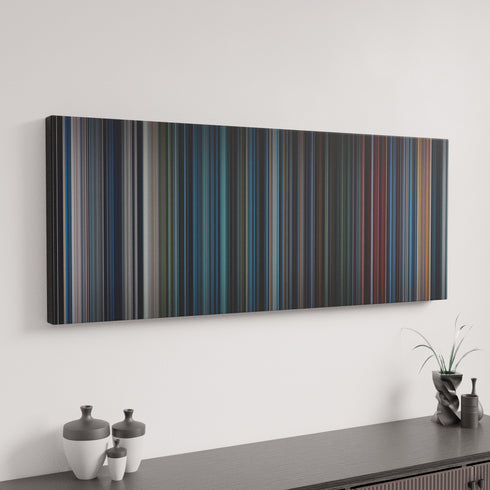 Aliens canvas art in modern interior - movie color palette