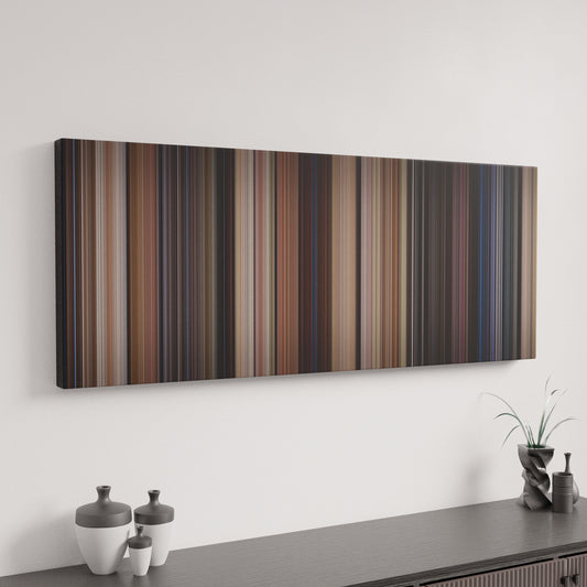 Minimal interior design with Back To The Future Frome on the wall