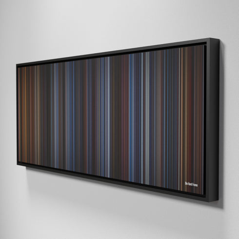 Side view of Framed Buff's of Die Hard Frome on the wall