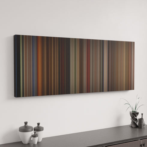 Labyrinth canvas art in modern interior - movie color palette