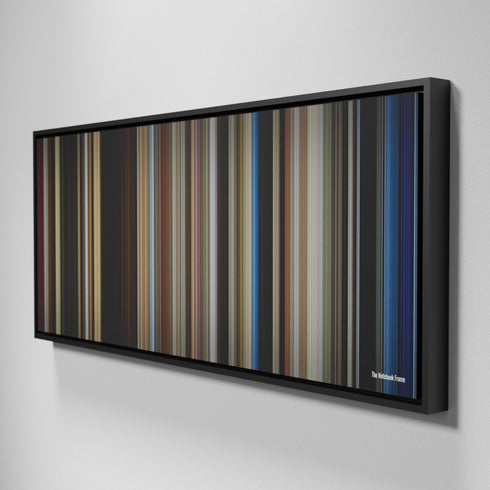 Side view of Framed Buff's of The Notebook Frome on the wall