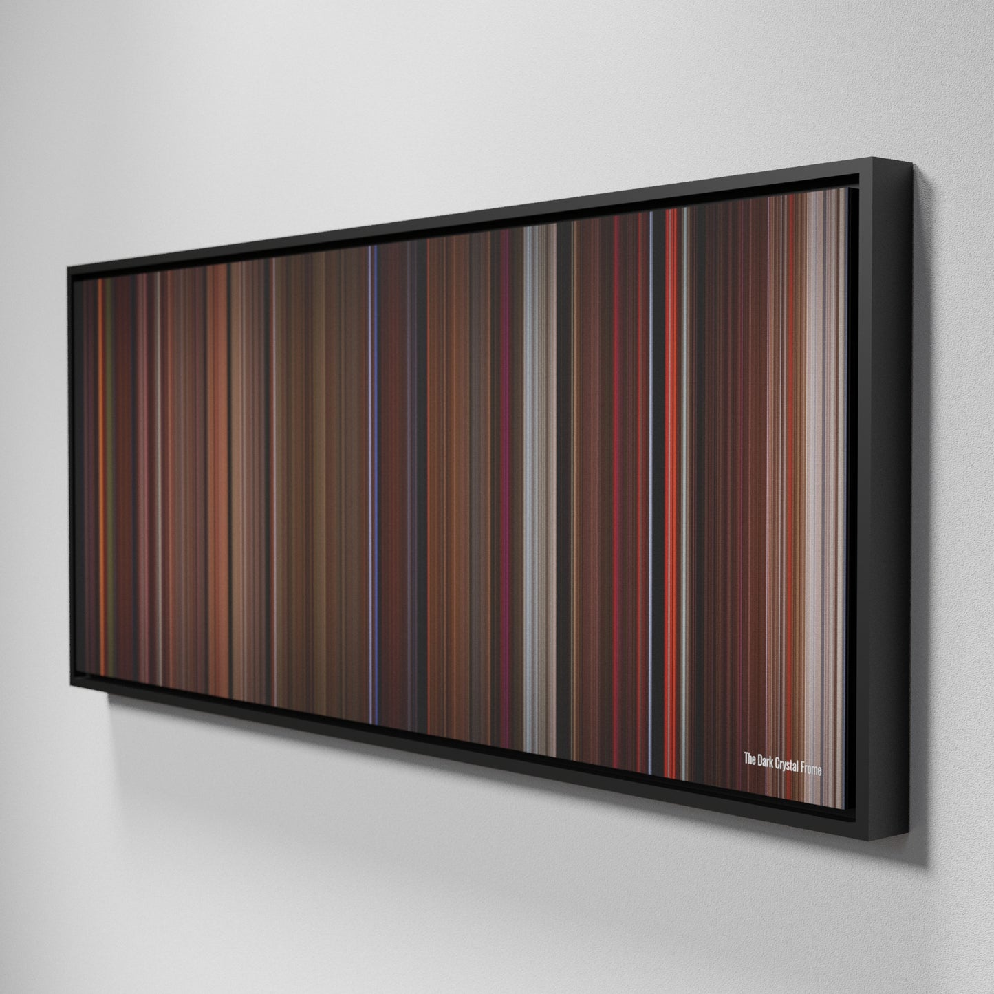 Side view of Framed Buff's of The Dark Crystal Frome on the wall