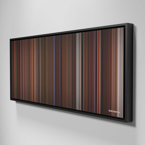 Side view of Framed Buff's of The Dark Crystal Frome on the wall