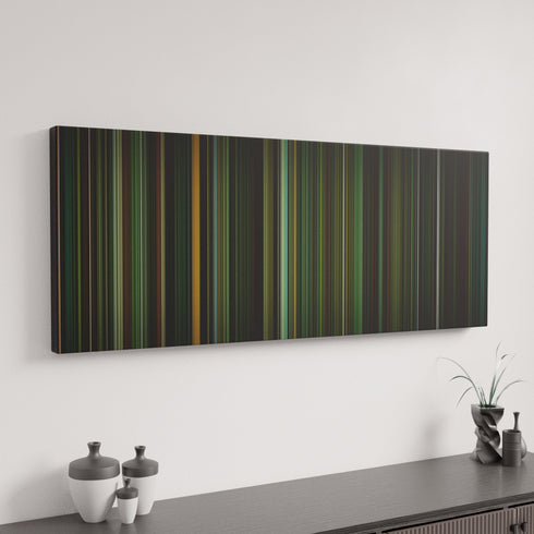 The Shape of Water canvas art in modern interior - movie color palette