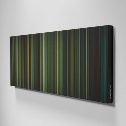 Side view of Buff's of The Shape of Water Frome on the wall