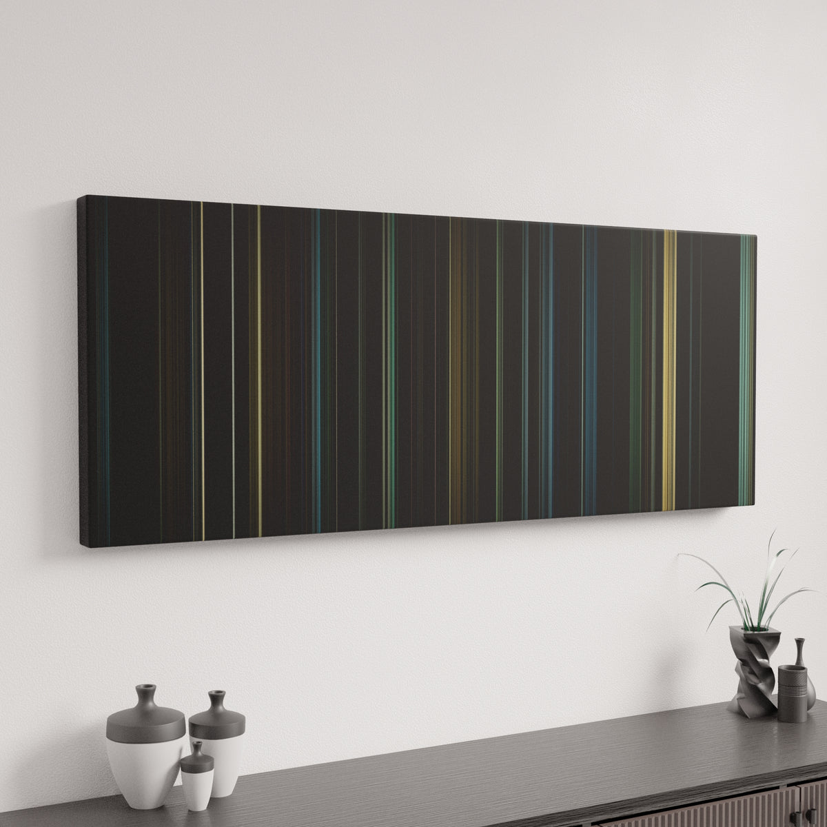 Harry Potter and the Deathly Hallows: Part 1 canvas art in modern interior - movie color palette