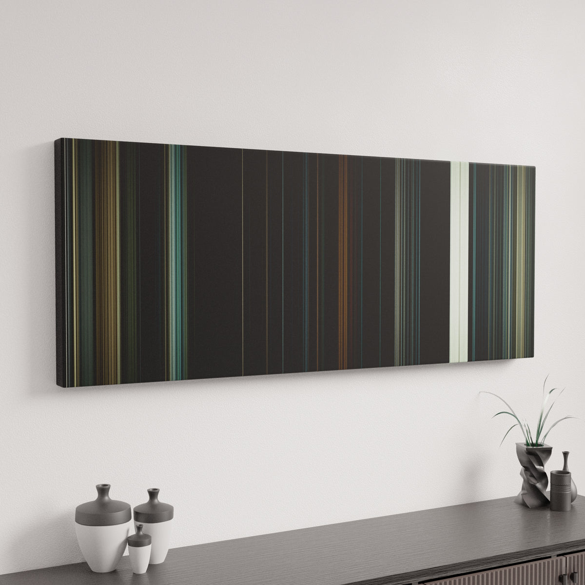 Harry Potter and the Deathly Hallows: Part 2 canvas art in modern interior - movie color palette