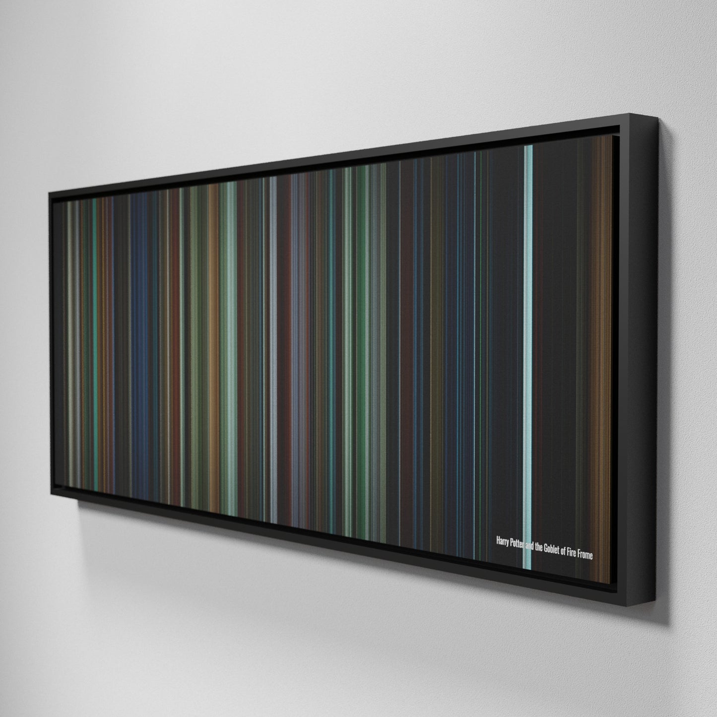 Side view of Framed Buff's of Harry Potter and the Goblet of Fire Frome on the wall