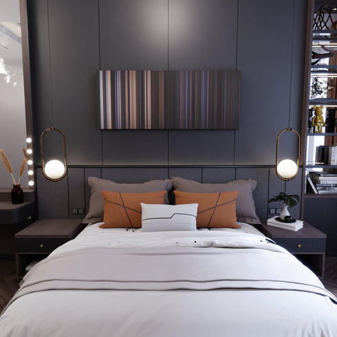 Bedroom interior with Star Wars: Episode IV - A New Hope Frome on the wall