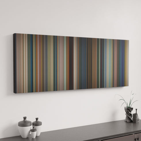 Baby Driver canvas art in modern interior - movie color palette