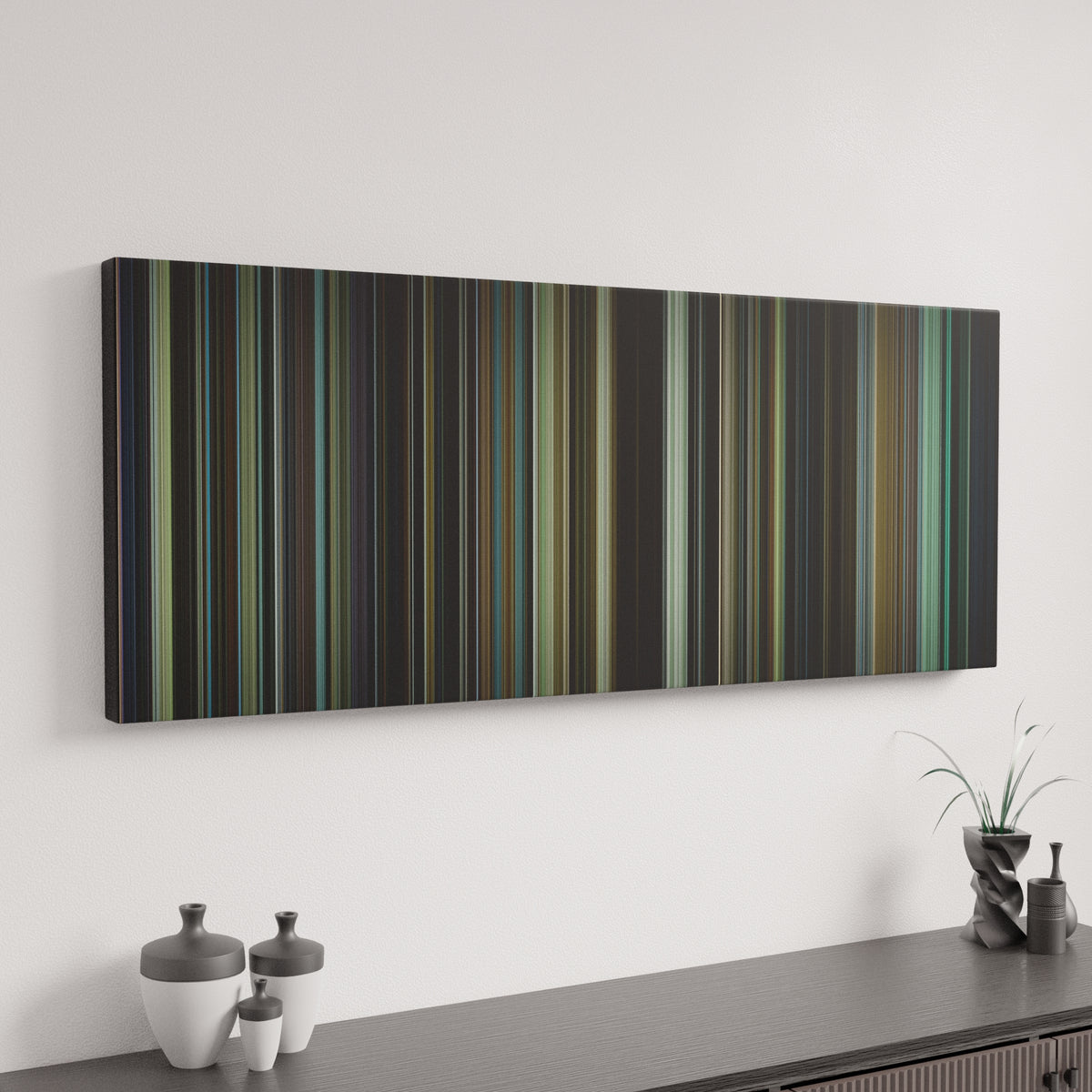 Fight Club canvas art in modern interior - movie color palette