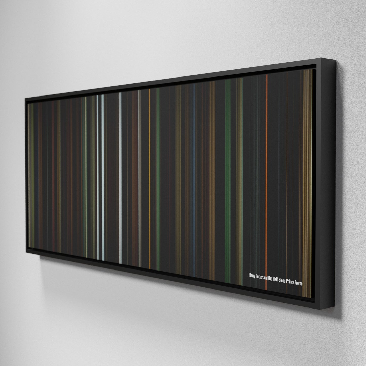 Side view of Framed Buff's of Harry Potter and the Half-Blood Prince Frome on the wall