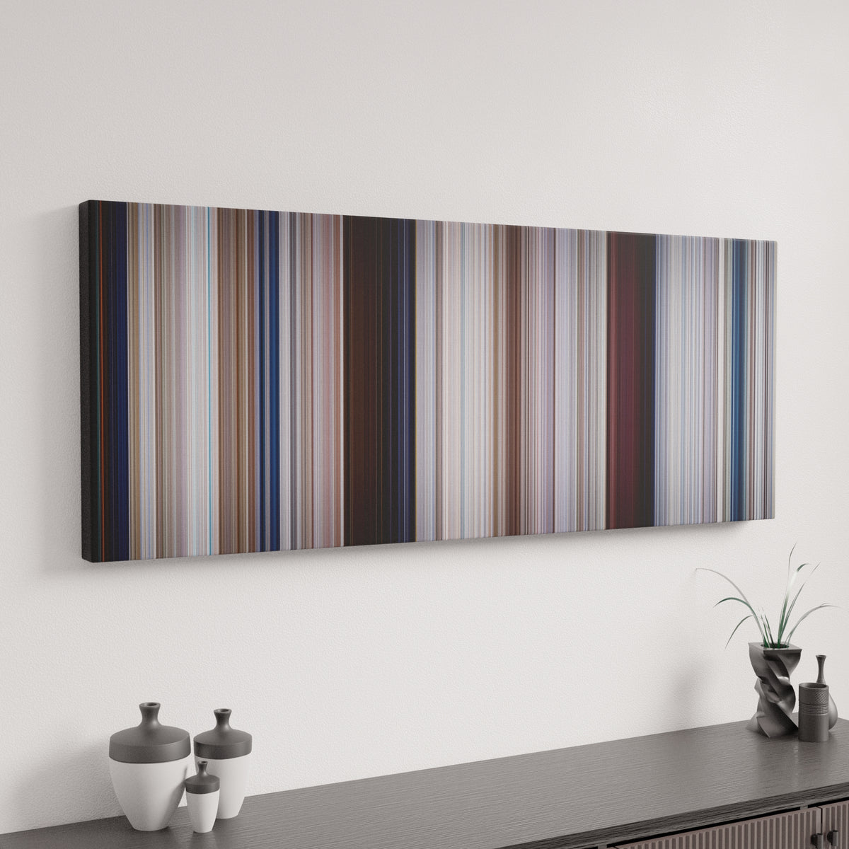 Jaws canvas art in modern interior - movie color palette
