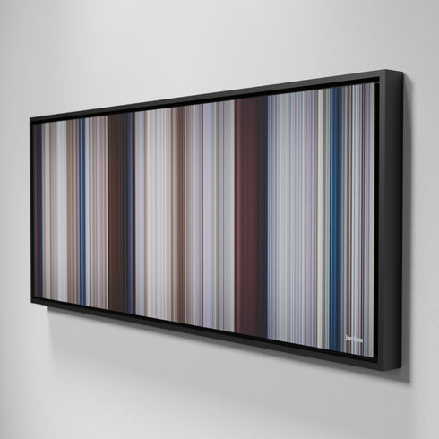 Side view of Framed Buff's of Jaws Frome on the wall