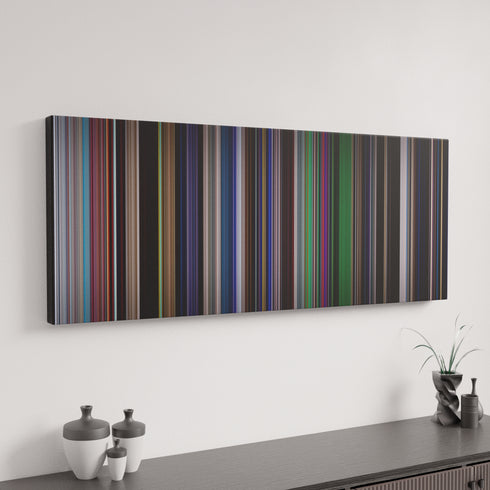 La La Land canvas art in modern interior - movie color palette