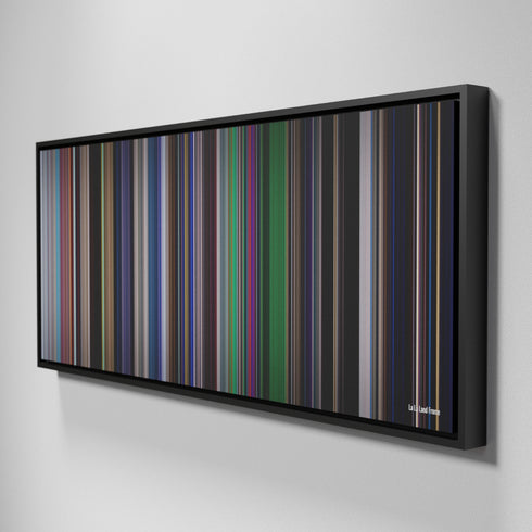 Side view of Framed Buff's of La La Land Frome on the wall