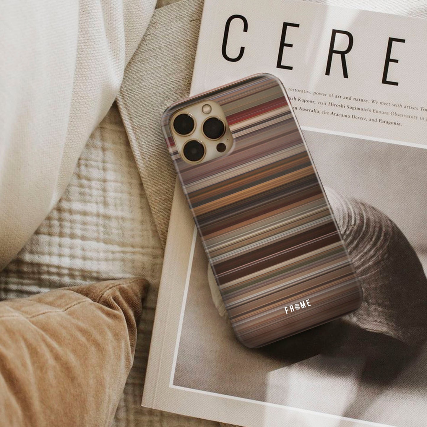 pulp fiction Frome phone case next to interior items