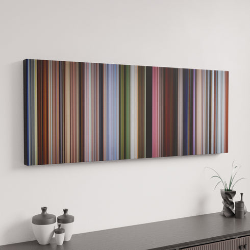 Up canvas art in modern interior - movie color palette
