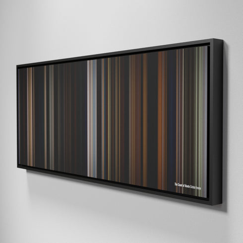 Side view of Framed Buff's of The Count of Monte Cristo Frome on the wall