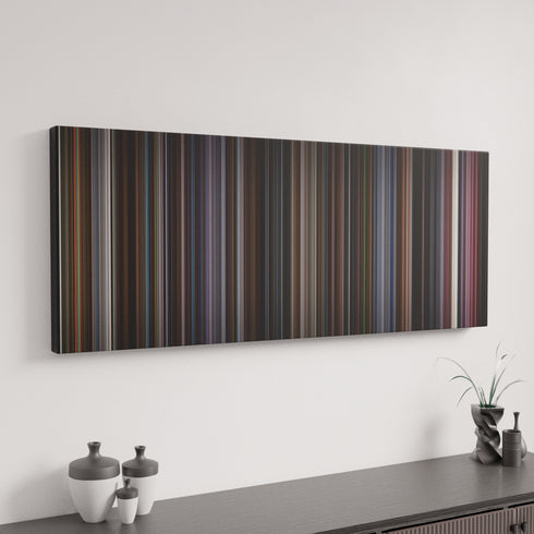Scott Pilgrim vs the World canvas art in modern interior - movie color palette